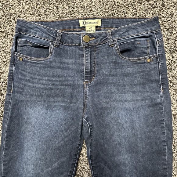 Democracy Jeggings‎ Jeans Women Sz 10 Blue Stretch Denim 33x28.5 - Picture 2 of 8